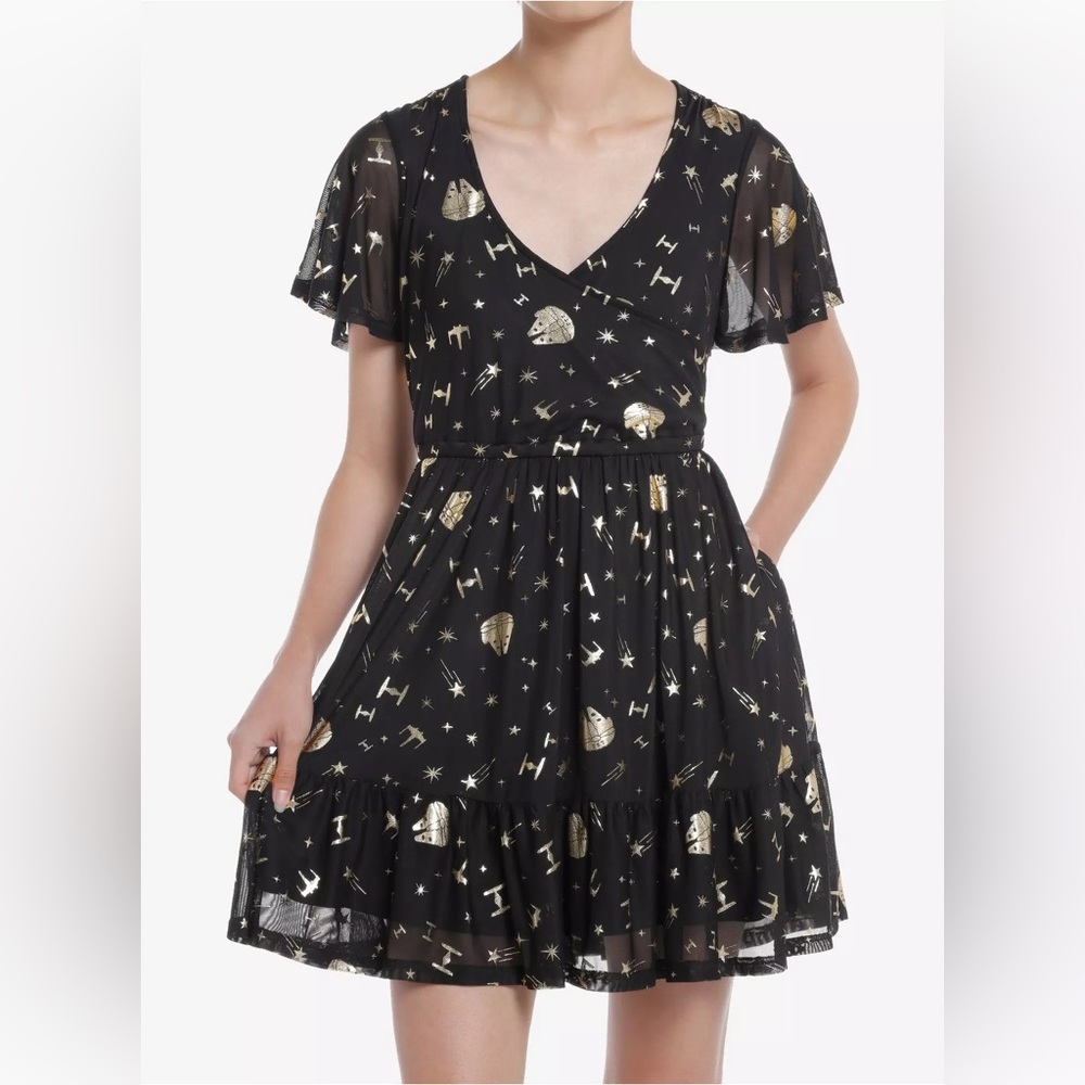 Her Universe Star Wars Metallic Foil Flutter Dress